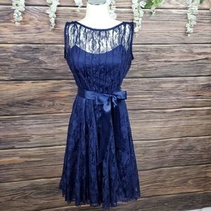NWT Navy Xscape Lace Dress